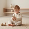 image:imagePlanToys LittleBear Wooden Baby Rattle amp Grasping Toy  Montessori Sensory Development for Coordination Focus amp Auditory Learning  EcoFriendly Infant Educational ToyLight Brown